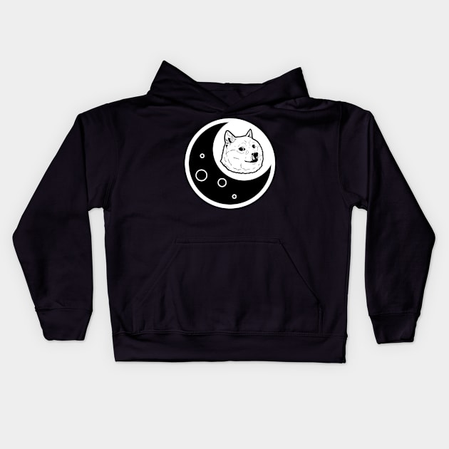 Doge to the Moon! Kids Hoodie by Starline Hodge